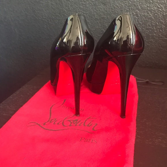 Louboutin Bianca 140 patent heels-black - Picture 4 of 8